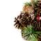 5.5" Red Ornament Pinecone and Mixed Foliage Hanging Christmas Ball Ornament